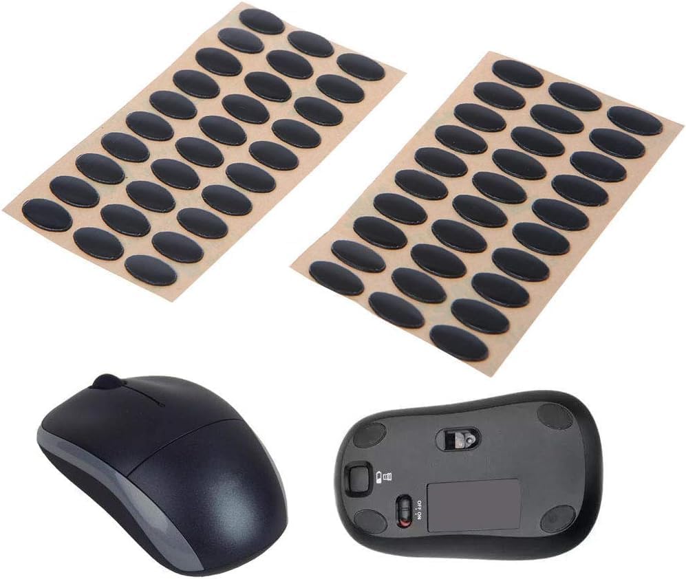 60Pcs Black Mouse Feet Sticker Skates Pads Replacement Feet for M215 / M310 / M325 Mouse Pads and Wrist Rests Mouse Pads and Wrist RestsDesk Accessories and Workspace Organizers