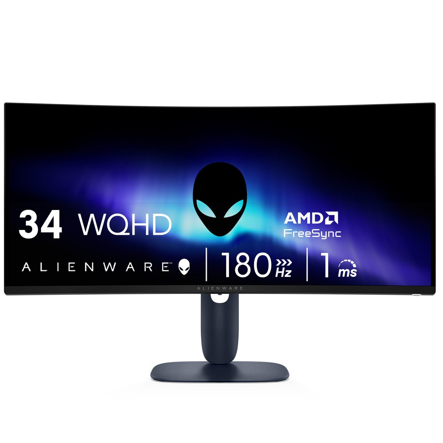 Alienware 34 Curved Gaming Monitor – AW3425DWM - 34-inch WQHD 180Hz 1ms Display, 1500R, AMD FreeSync Premium, VESA AdaptiveSync.