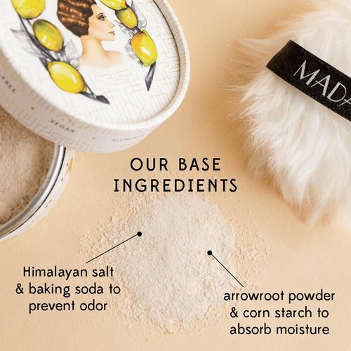 Madame Lemy Talc Powder Gift Set - Natural Deodorant & Body Powder – Aluminum Free, Vegan, Cruelty Free - Travel-Size Convenience with Puff Applicator | 4 Scents (Classic, 4 x 0.75 oz)