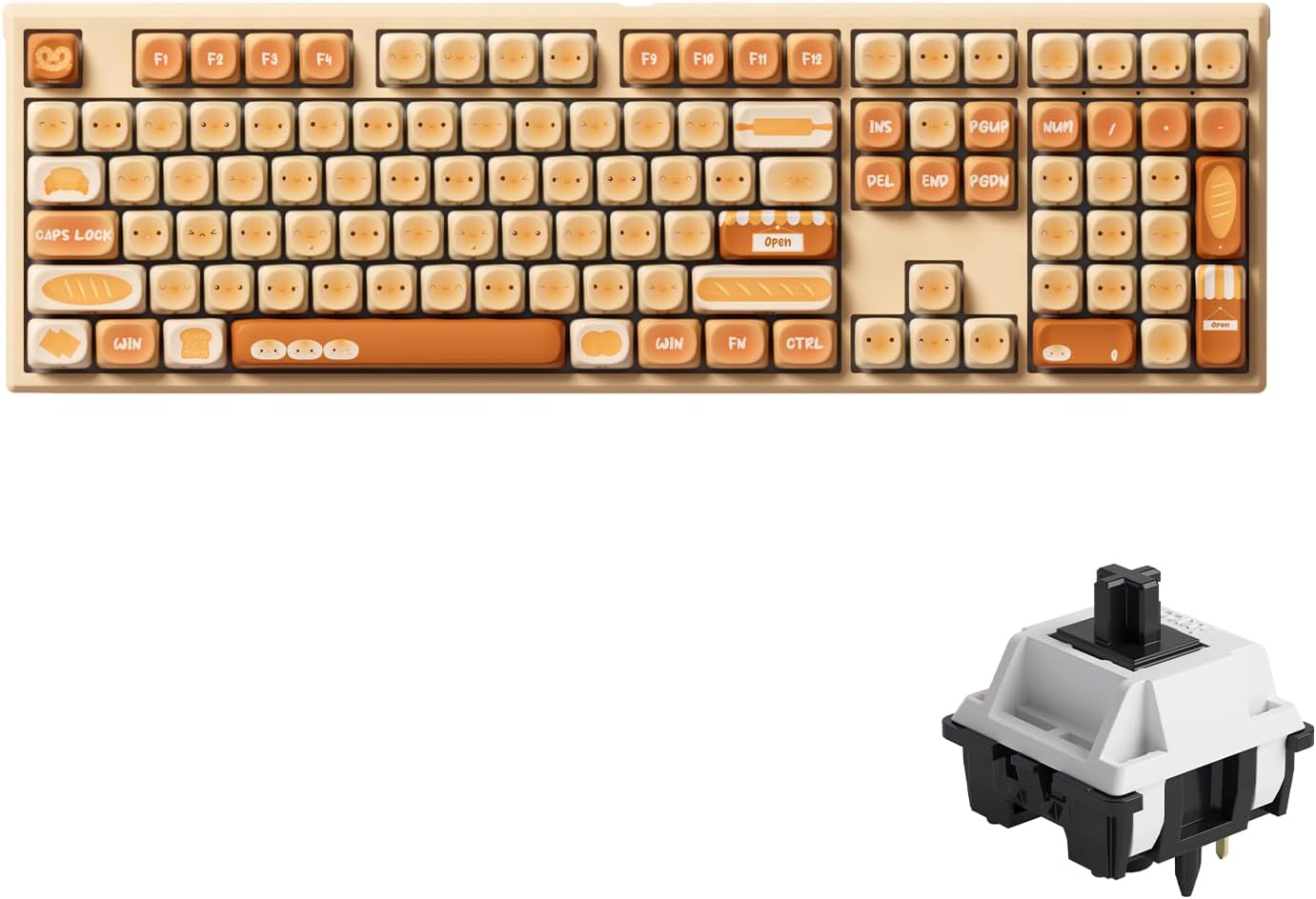 AKKO MG108B Colorful Cats Mechanical Keyboard Hot-Swappable Multi-Mode Gaming Keyboard with PBT Dye-Sub Mao Profile Keycaps Pre Lubed Piano Switch
