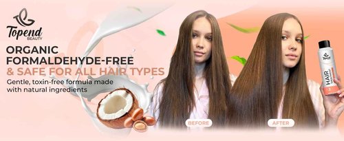 Topend Beauty Keratin Hair Treatment Kit – 470ml | Organic Straightening & Anti-Frizz System with Clarifying Shampoo | Formaldehyde-Free | Smooth, Shine & Repair All Hair Types