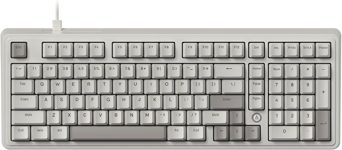 AK980 97Keys Tri-Mode Full Mechanical Keyboard, Gasket-Mounted, Hot-Swappable, 1.14” TFT Smart Display, Bluetooth 5.1/2.4G Wireless/Wired, PBT Keycaps RGB Backlit (Purple, Gift Linear Switch)