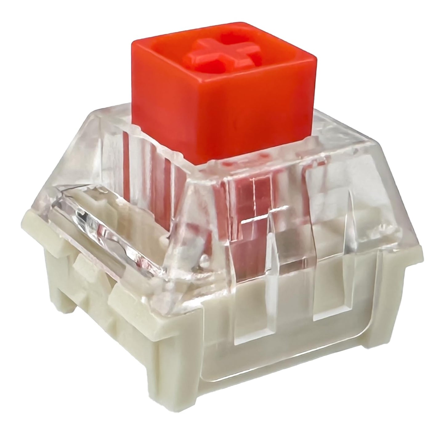Zjmehty Kailh Box Red Switches for Mechanical Keyboard,3-Pin 45gf Linear/Factory Lubed/Dust&Waterproof Switches(Kailh Box Red,108Pcs)