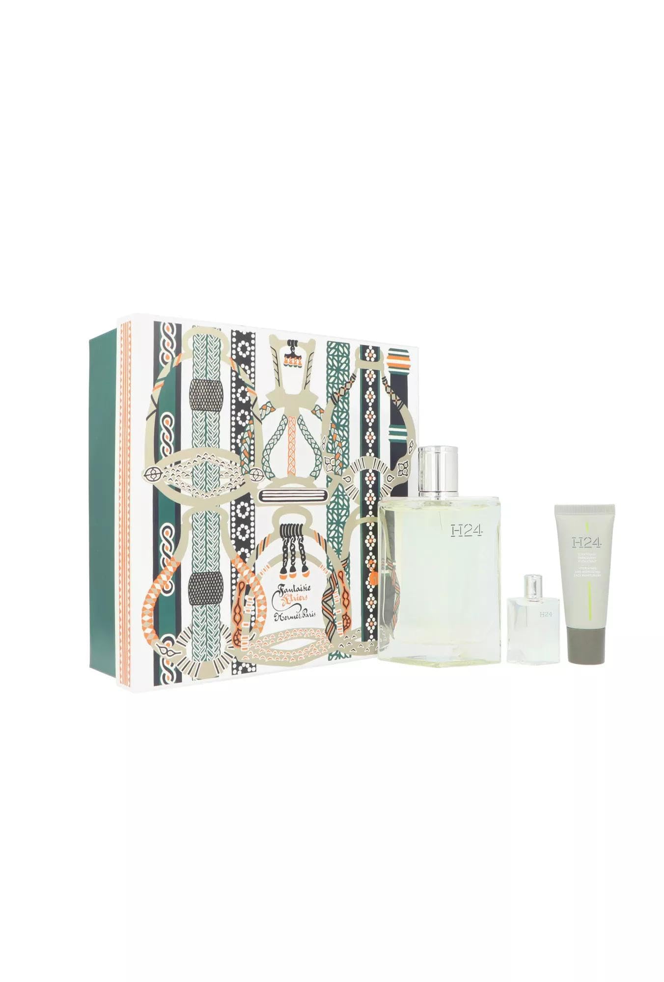 H24 by Hermes for Men - 3 Pc Gift Set 3.3oz EDT Spray, 0.68oz Face Moisturizer, 0.17oz EDT Spray