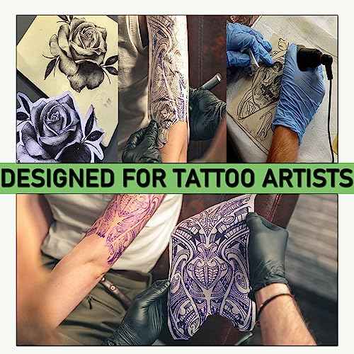 40Pcs Tattoo Skin Practice Kit Includes Fake Skin 10Pcs 8¡¿6in and Tattoo Stencil Transfer Paper 30Pcs A4 Size 4 Layers Supplies