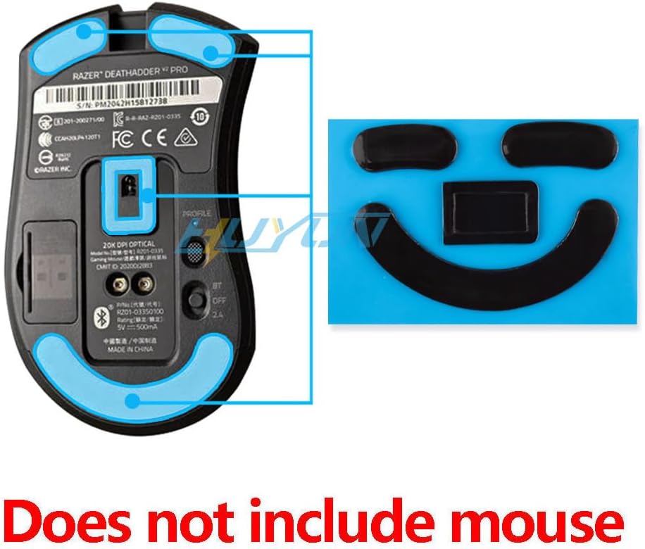 2 Sets Mouse Skates & Mouse Feet & Mice Feet & mouseskates for Razer Lancehead Tournament Edition TE Ambidextrous Gaming Mouse