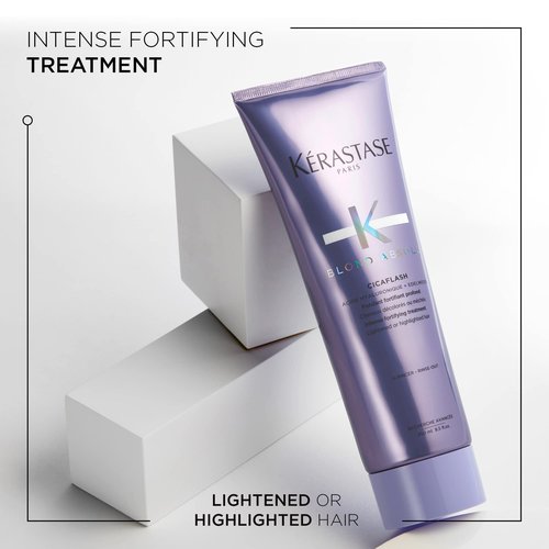 Kerastase Blond Absolu Lumière Illuminating Shampoo & Cicaflash Conditioner Set For Lightened, Highlighted and Grey Hair - Nourishes and Illuminates With Hyaluronic Acid
