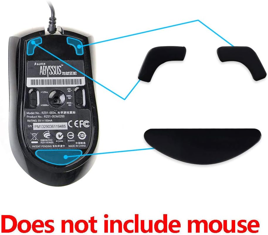 2 Sets Mouse Skates & Mouse Feet & Mice Feet & mouseskates for Razer Lancehead Tournament Edition TE Ambidextrous Gaming Mouse