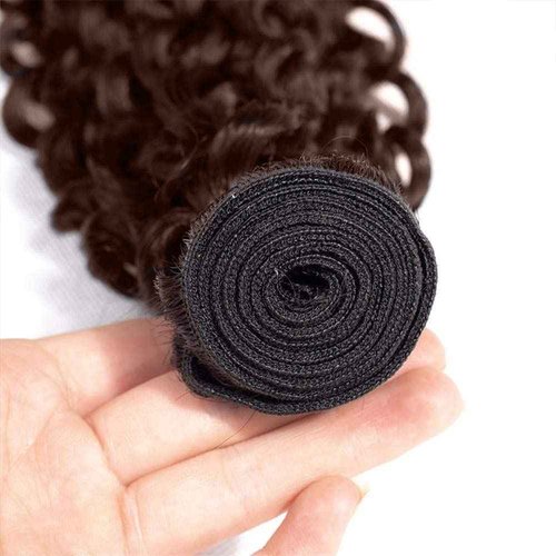 Habiliana Bundles Human Hair 22 24 26 Inch Deep Wave Dark Brown 4 Human Hair Bundles 11A Unprocessed Brazilian Virgin Quick Weave Hair Extensions for Black Women