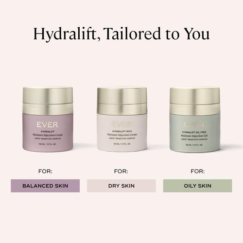 EVER Hydralift Moisturizer (Normal Skin) - Increases skin's ability to retain moisture by 70% - Clinically proven to reduce the top 10 signs of aging - Made in the USA - 1.7oz/50ml