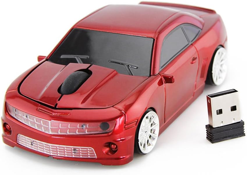 2.4Ghz Wireless Car Shape Mouse 3D Optical Gaming Mice USB Mini Receiver for PC Laptop Computer