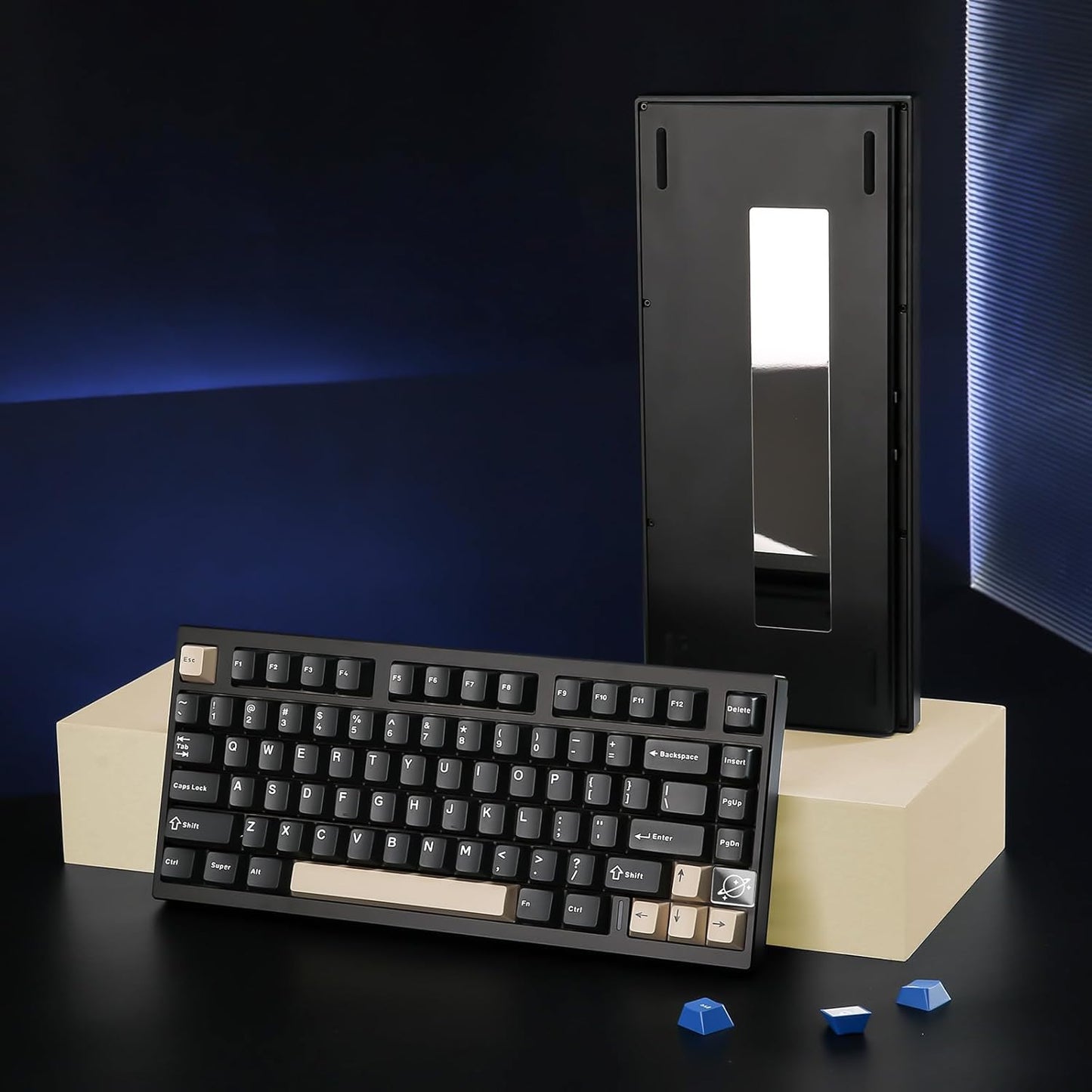 YUNZII AL75 PRO 75% Wireless Mechanical Gaming Keyboard,Full Aluminum CNC,BT/2.4G/Wired,PBT Keycaps,Gasket Mounted Hot Swap,Custom RGB Backlight, Programmable for Mac/Win (Silver, Blue Grey)