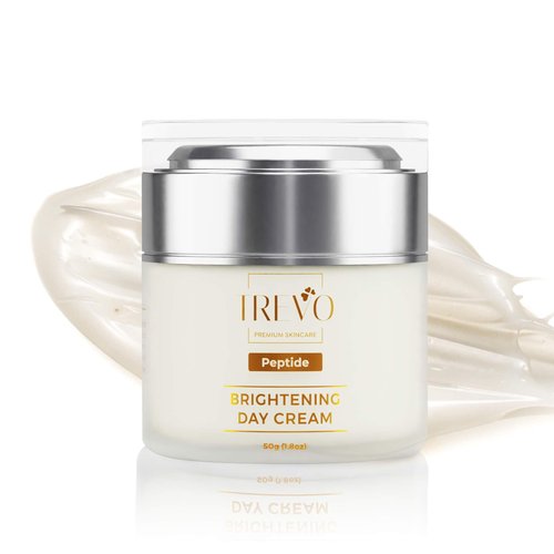 Trevo Peptide Brightening Day Cream - Advance Brightening & Anti Aging Moisturizer - Face Moisturizer with Natural Peptides, EAA & Tranexamic Acid - Fights Dullness & Dark Spots - 50g/ 1.8oz