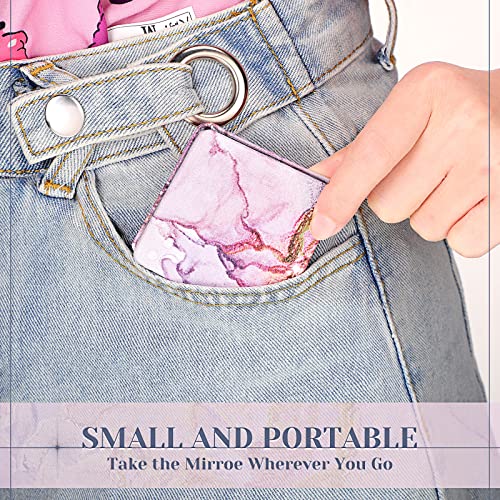 Cindeer 20 Pcs Compact Mirror Bulk Small Purse Portable Pocket Hand Double Sided Magnifying Makeup Mirror Square with 2X 1x Magnification for Girls Woman Mother Travel