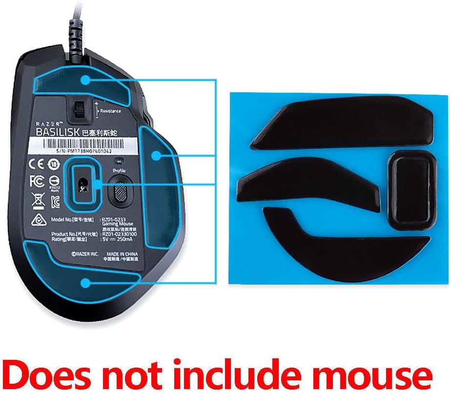 2 Sets Mouse Skates & Mouse Feet & Mice Feet & mouseskates for Razer Lancehead Tournament Edition TE Ambidextrous Gaming Mouse