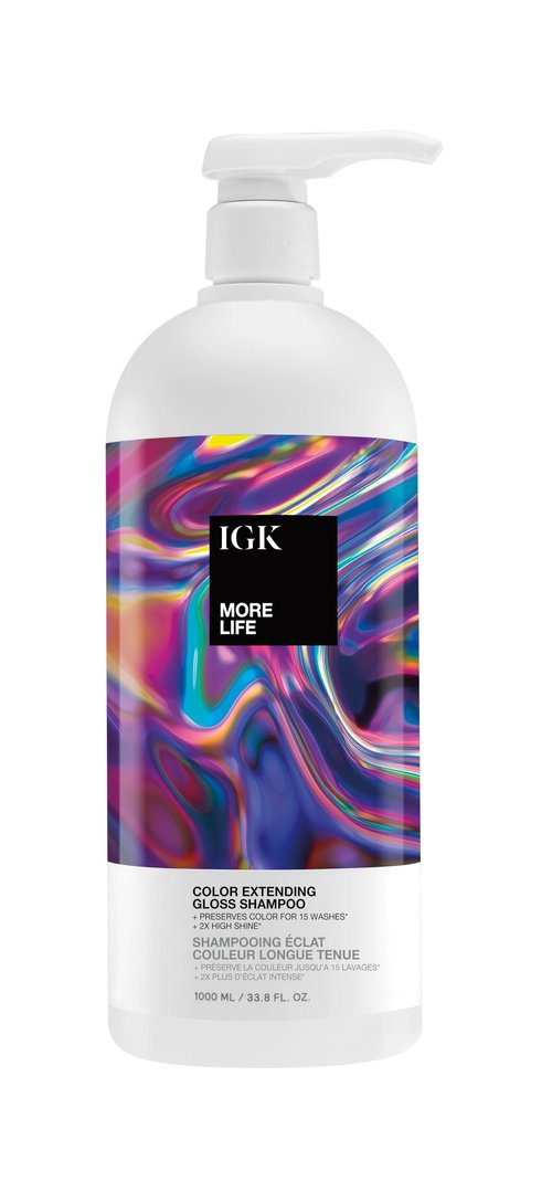 IGK More Life Color Extending Gloss Shampoo Liter