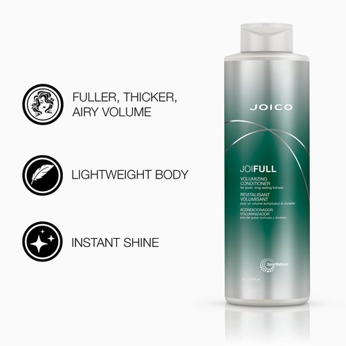 Joico JoiFULL Volumizing Shampoo & Conditioner Set | Plush & Long-Lasting Fullness | Boost Shine | For Fine / Thin Hair