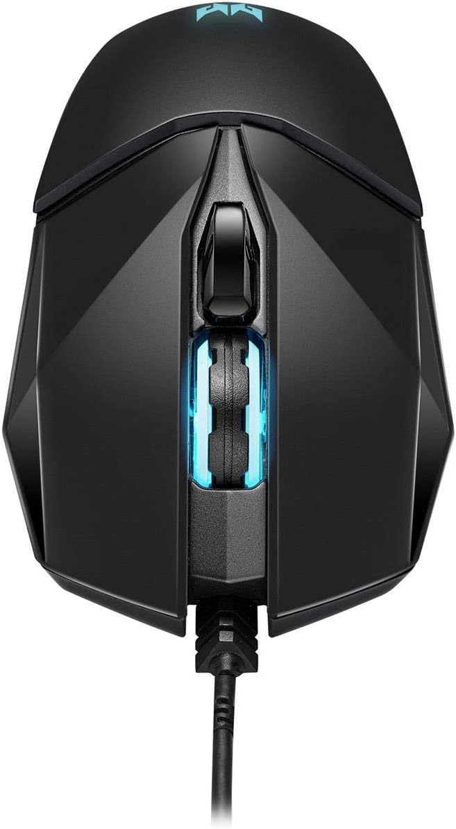 Acer Predator Cestus 300 RGB Gaming Mouse – Dual Omron switches 70M click lifetime, On board memory and programmable buttons,Black