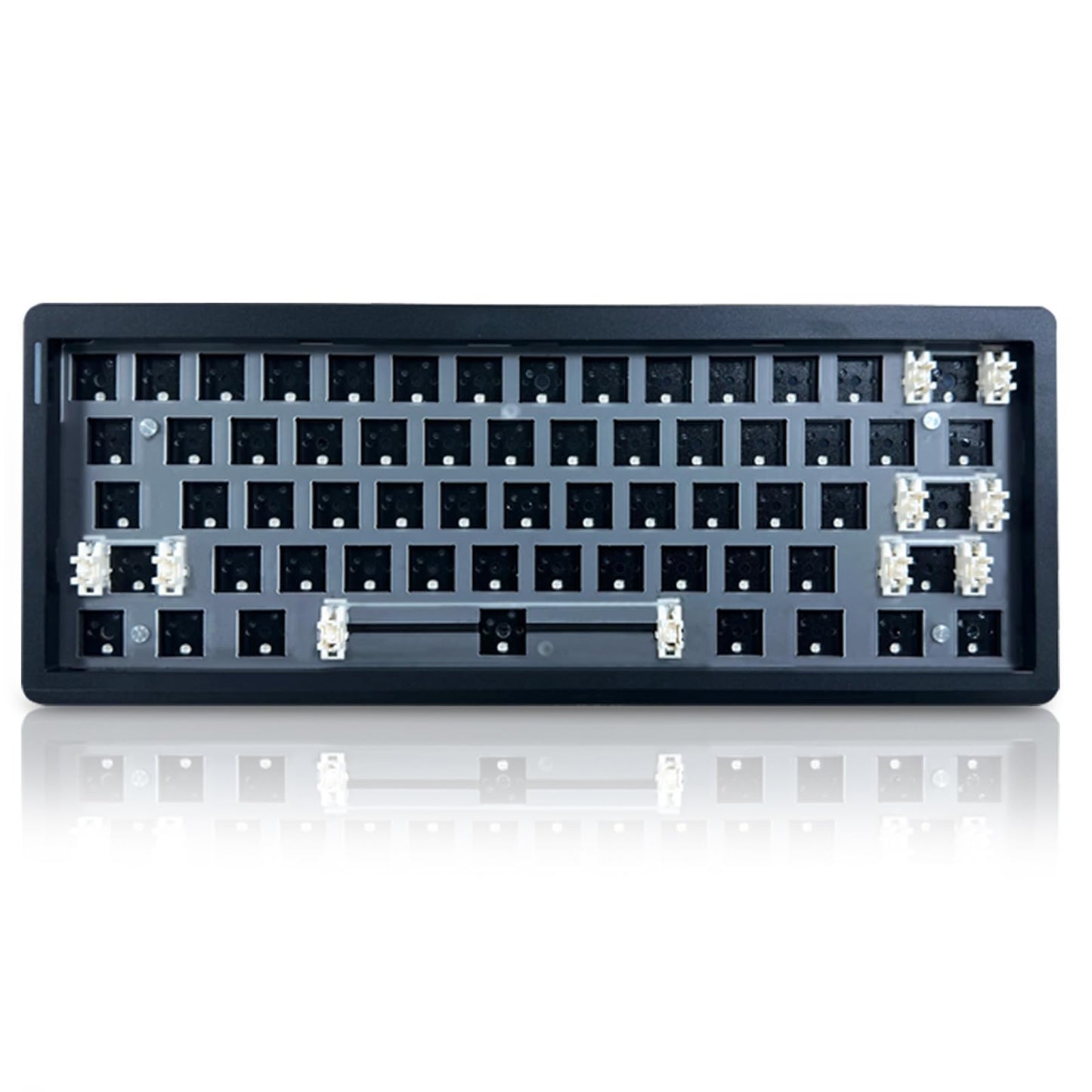 ZMX GMK61 Barebones Keyboard Kit,60% Hot Swap Programmable Gasket Mount RGB Backlit BT5.0/2.4G/Wired Type-C Wireless Mechanical Keyboard 61 Keys NKRO Custom Gaming DIY Kit (Black)