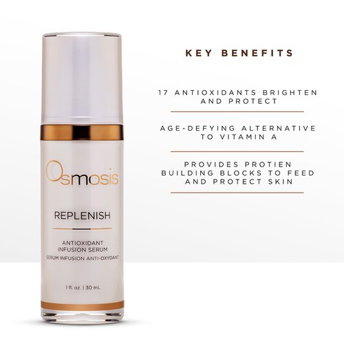Osmosis REPLENISH Antioxidant Serum, Hydrates & Soothes Skin with Green Tea and Botanical Extracts, 1 Fl Oz