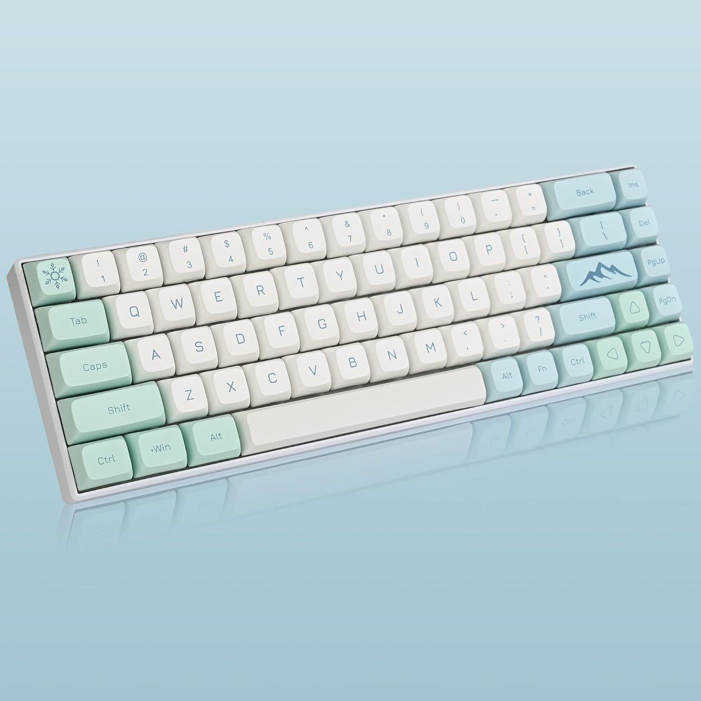 140 Keys Gradient Keycaps Side Printed Keycap Set Cherry Profile PBT Keycaps Double Shot Shine Through Custom Keycaps for Mechanical Gaming Keyboards(Minutest Dust)