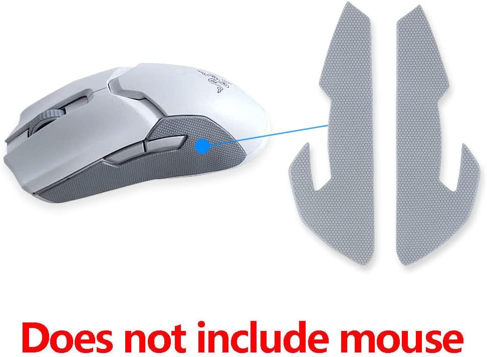 A Pair Grip Tape Replacement for Razer Viper/Viper Ultimate Gaming Mouse (White)