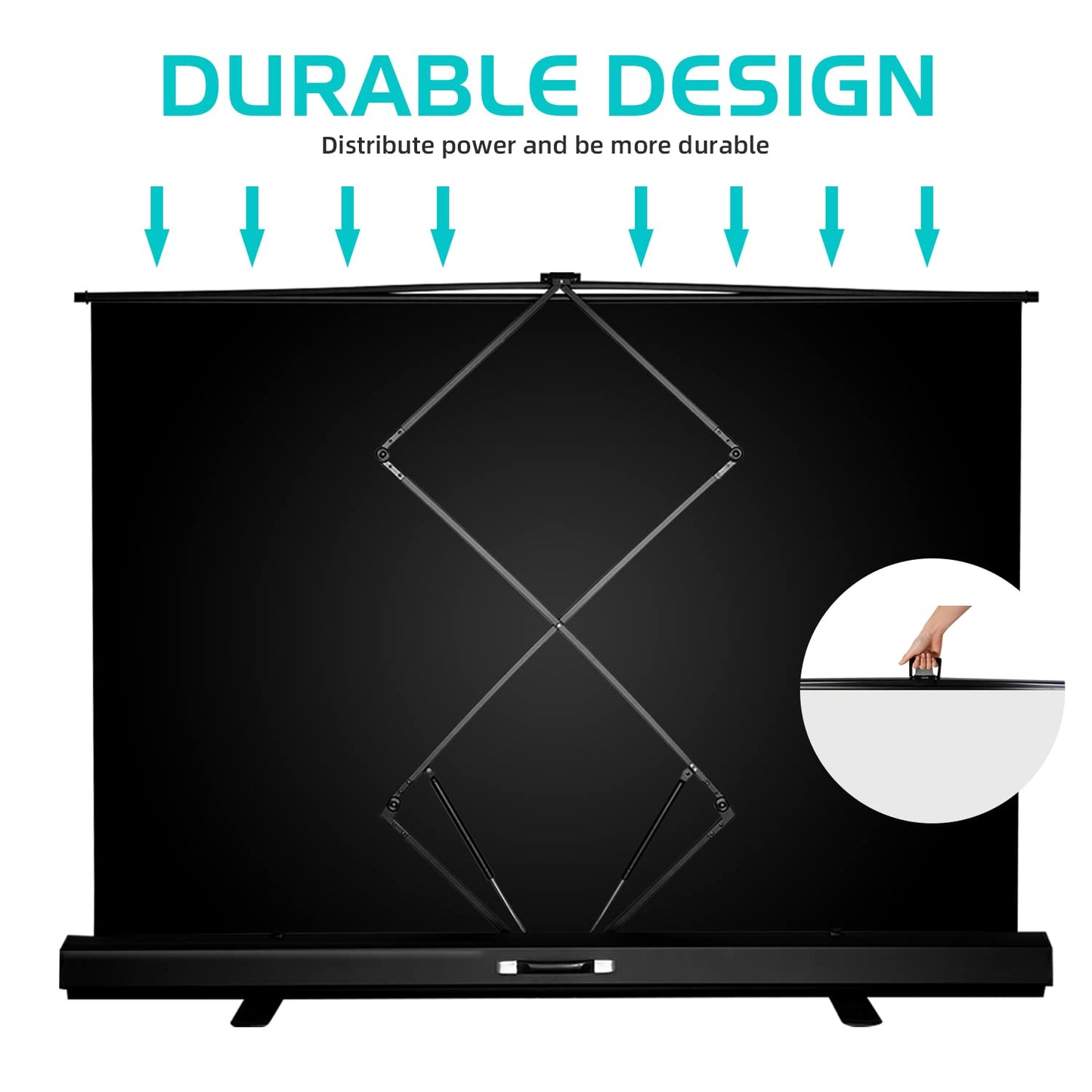 【Wider Style】 RAUBAY 78.7 x 82.7in Large Collapsible White Backdrop Screen Portable Retractable Panel Photo Background with Stand for Video Conference, Photographic Studio, Streaming