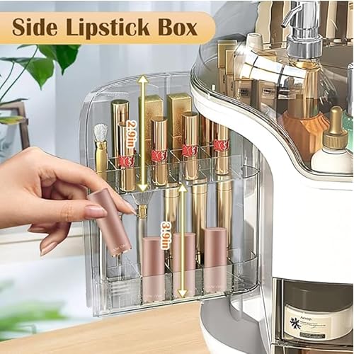 1 Pc Makeup Organizer, Bathroom Countertop comes with a makeup brush case that includes a small mirror, Skin Care, Perfume Organizer for Women, Cosmetic
