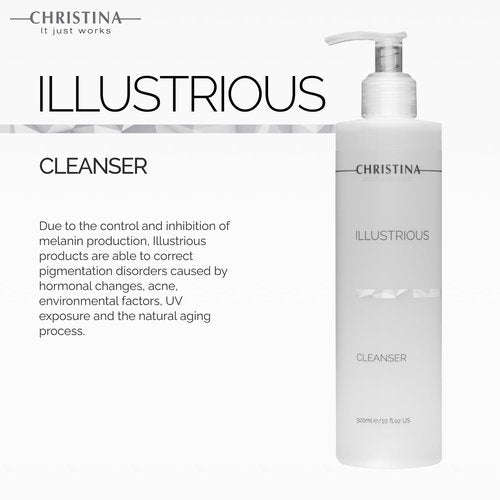 -CHRISTINA- Illustrious Refreshing AHA Facial Cleanser | Gentle Glycolic Acid Face Wash | Infused with Witch Hazel for Even Skin Tone & Radiance | For All Skin Types 300ml / 1 fl.oz