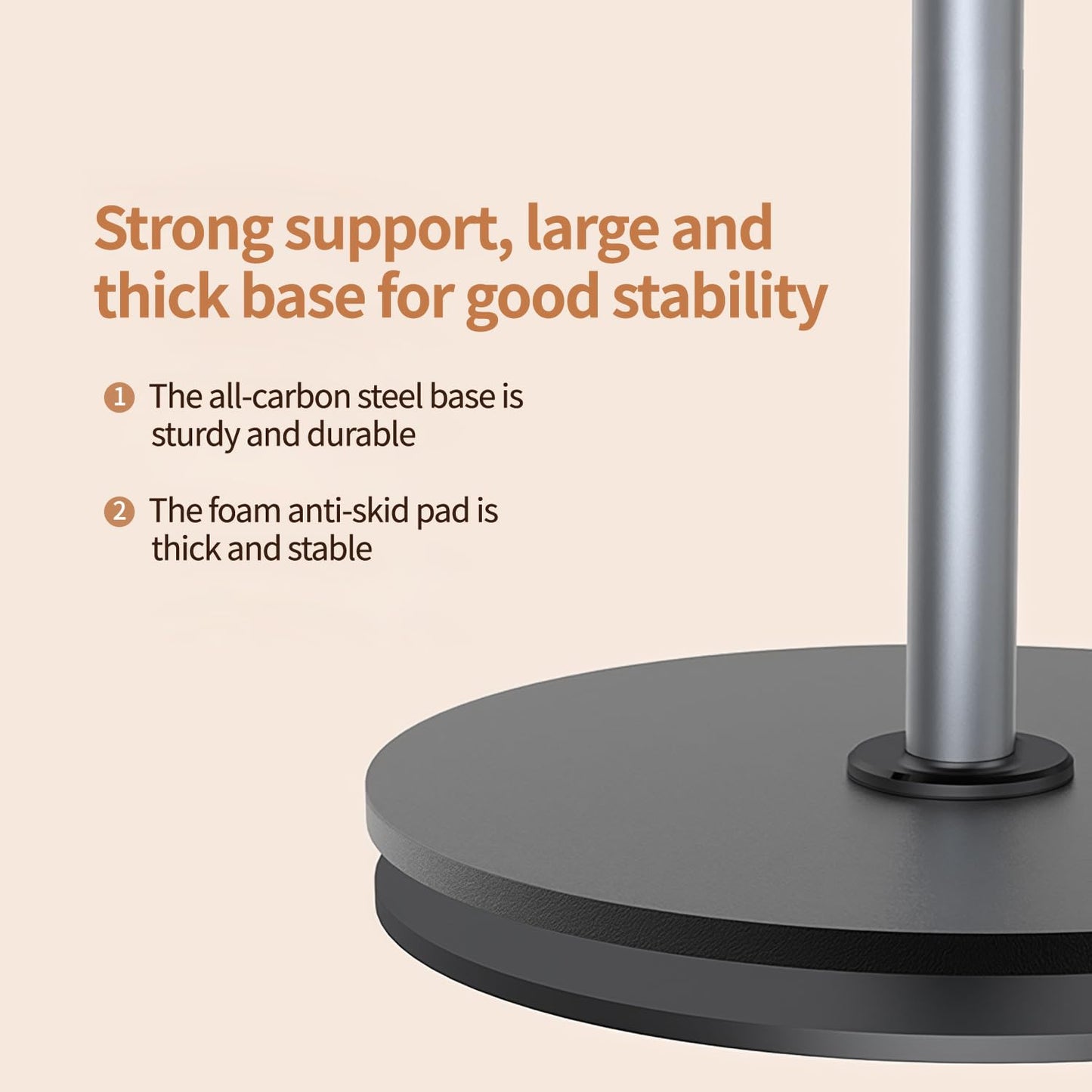 yAyusi Heavy Duty Aluminum Overhead Tripod for iPhone, 12 in Long Phone Mount for Desk, Flexible Articulating Arm Overhead Phone Mount for Live Streaming, Meeting, Cooking, Nail Video Recording