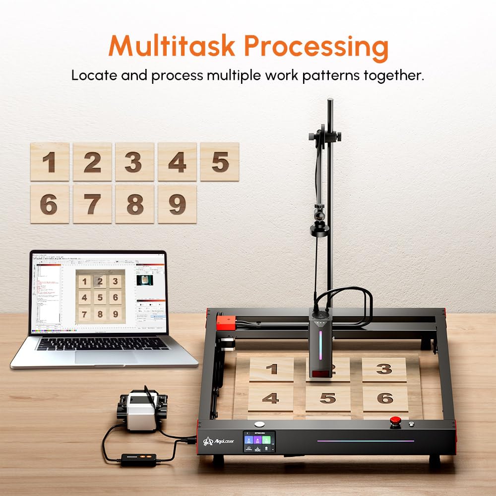 Algolaser Laser Engraver Camera - Lightburn Camera for Laser Engraver with 6 FT USB Interface,5MP HD Laser Engraver Machine Camera with Batch Engraving/Precise Position/Preview & Work Range 550*800mm