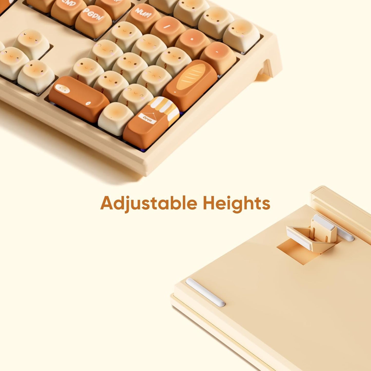 AKKO MG108B Colorful Cats Mechanical Keyboard Hot-Swappable Multi-Mode Gaming Keyboard with PBT Dye-Sub Mao Profile Keycaps Pre Lubed Piano Switch