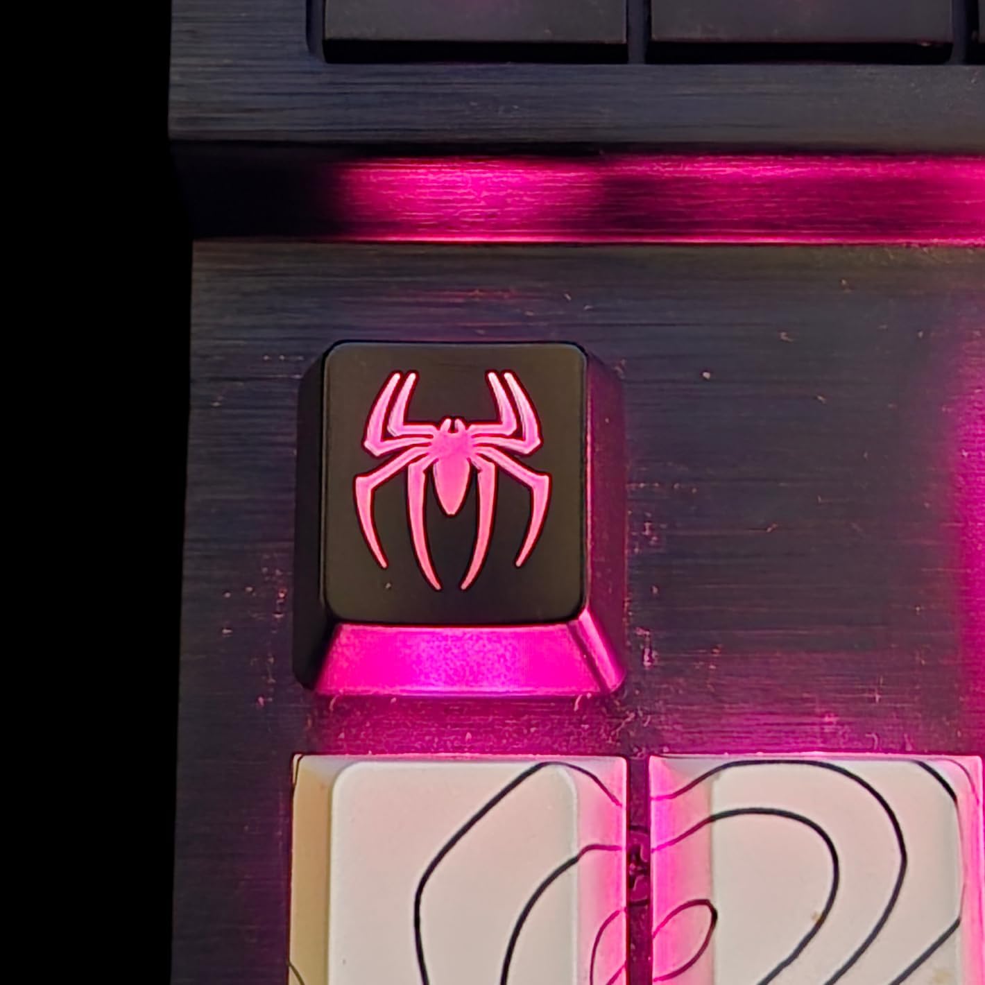 Alien Backlit Keycap Set - Custom kecaps for Cherry MX Mechanical Keyboard, SA Profile, R4 Keycaps, Translucent Backlight, PC Gaming Gifts, Personalized Keycap (Alien/Escape Key)