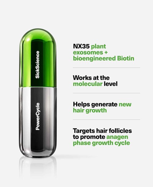 SickScience PowerCycle Exosome Hair Growth Serum - Clinically Advanced Scalp Treatment for Thinning Hair, Hair Loss Prevention & Regrowth - Lightweight Formula for Women & Men, Without Minoxidil, 60mL