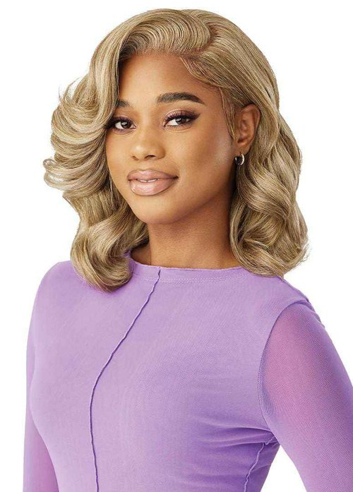 Outre Lace Front Wig - Perfect Hair Line 13X4 - Swoop Series - Swoop 11 (DARK BROWN 2)