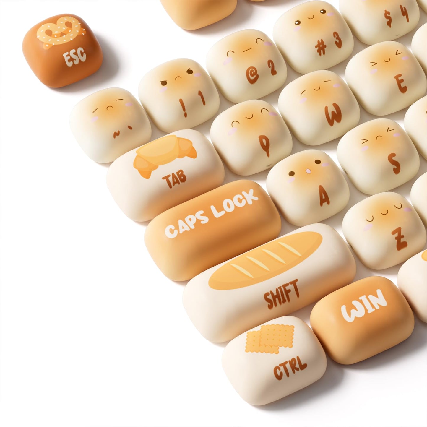 Akko PBT Keycaps Set, Bun Wonderland MOG Profile 138-Key Keycaps for Mechanical Keyboards