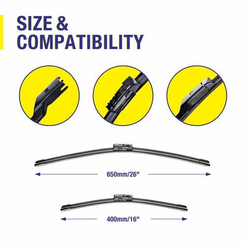 26"+16" Windshield Wiper Blades Replacement For Toyota C-HR 2022-2018 /Subaru Impreza 2020-2017 CrossTrek 2021-2018/LEXUS NX 2020-2015,Automotive Replacement Windshield Wiper Blades