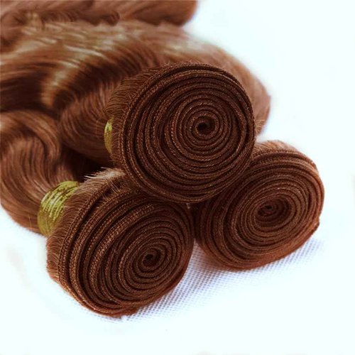 Copper Bundles Human Hair Brown Body Wave Bundles 33 Reddish Brown Human Hair Bundles 26 28 30 Inch Auburn Wavy Bundles Hair Weave Unprocessed Brazilian Remy Hair Extensions
