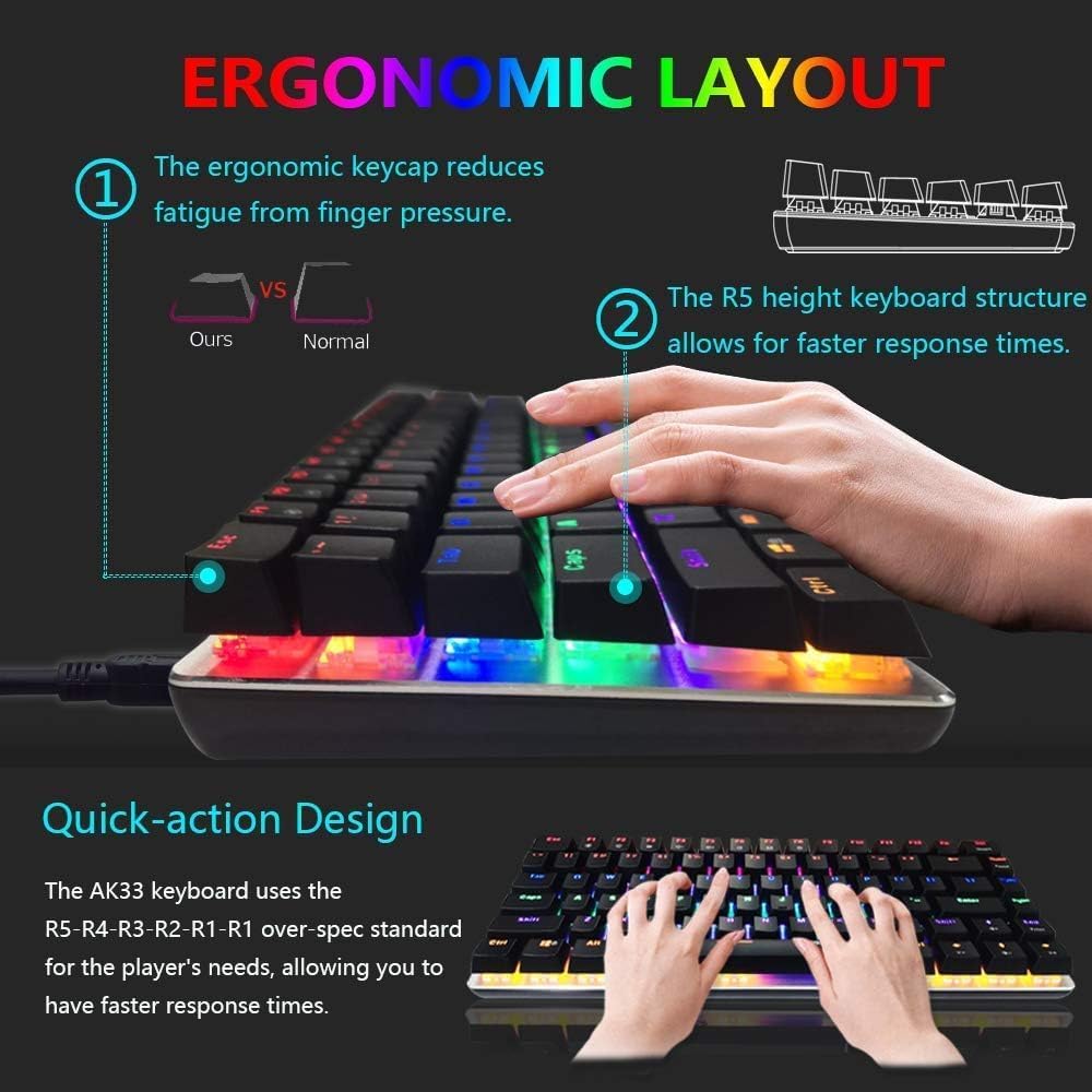 ZIYOU LANG Gaming Keyboard and Mouse and Mouse Pad,Wired White LED Backlit Mechanical Keyboard,Superlight RGB Gaming Mouse,12000DPI Optical Sensor,6 Programmable Buttons Mice for PC Gamers