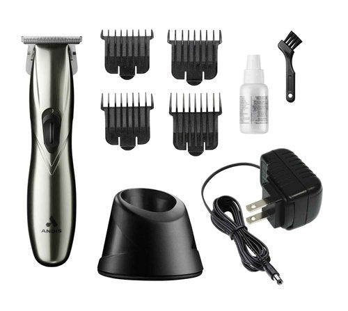 Andis 32270 Slimline Pro GTX Cordless Beard Trimmer, Lithium Ion T-Blade Trimmer, Close Cutting T-Blade Zero Gapped, Chrome