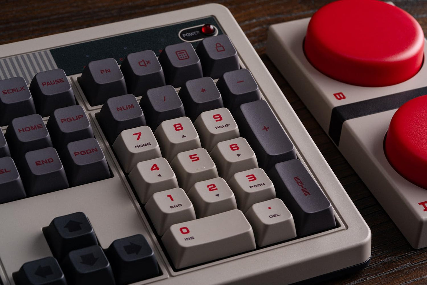 8BitDo Retro 108 Mechanical Keyboard with 108 Keys and Integrated Numpad, Bluetooth/2.4G/USB-C Hot Swappable Wireless Gaming Keyboard for Windows and Android - Fami Edition