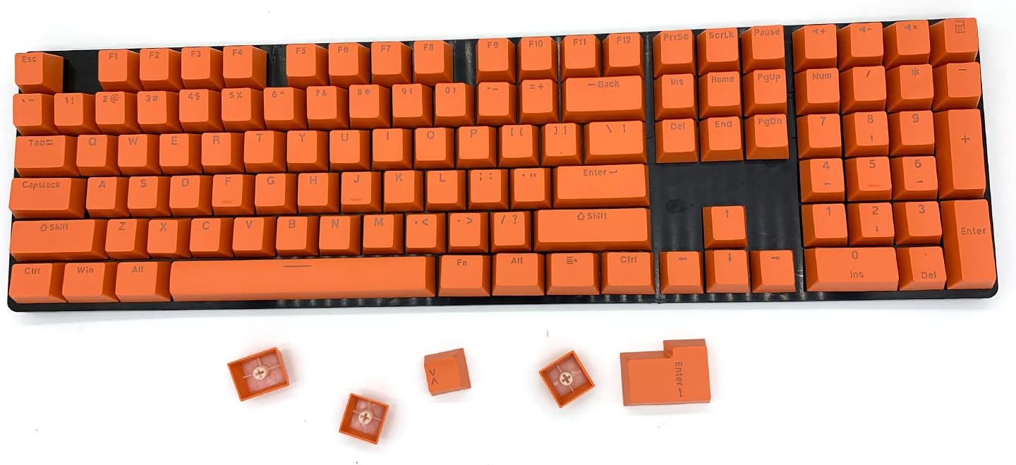 104 Keycaps for Mechanical Keyboard Compatible with MX Switches Doubleshot Support Led Lighting Keycaps OEM Profile for DIY Gaming Mechanical Keyboard 104 Ansi