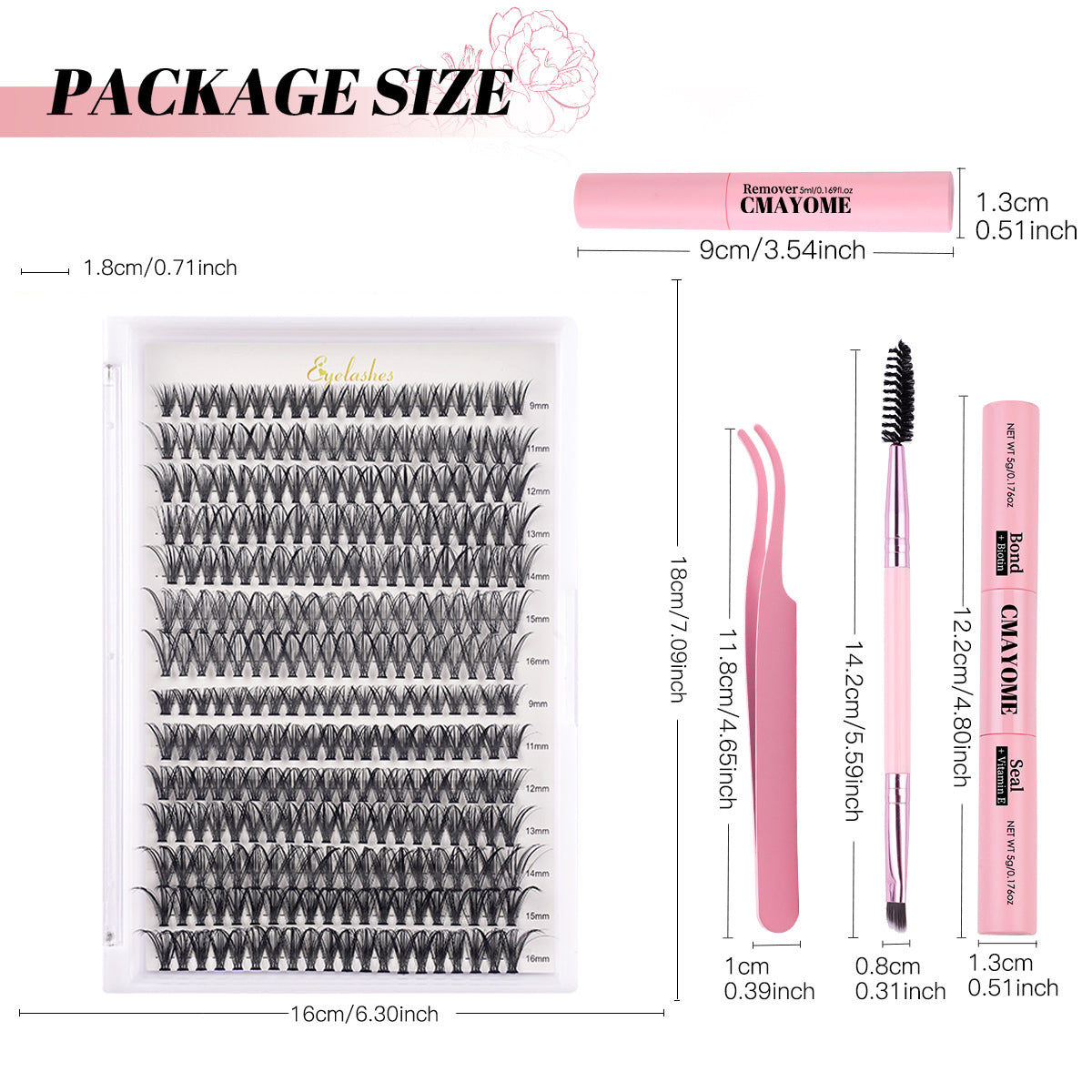 DIY Lash Extension Kit - 280pcs Individual D Curl Cluster Eyelashes