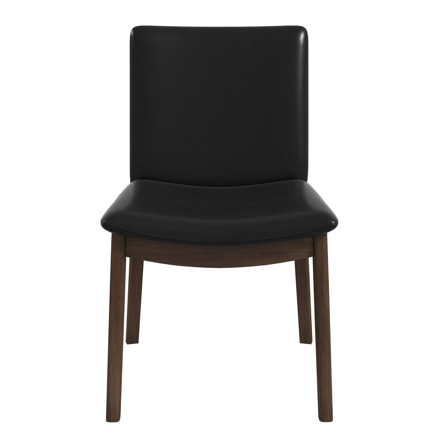Solid Wood Frame Laura Mid-Century Modern Dining Chair Set Of 2 In