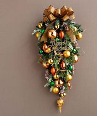 Christmas Wreath Door Wall Hanging Decoration for Festive Home Decor