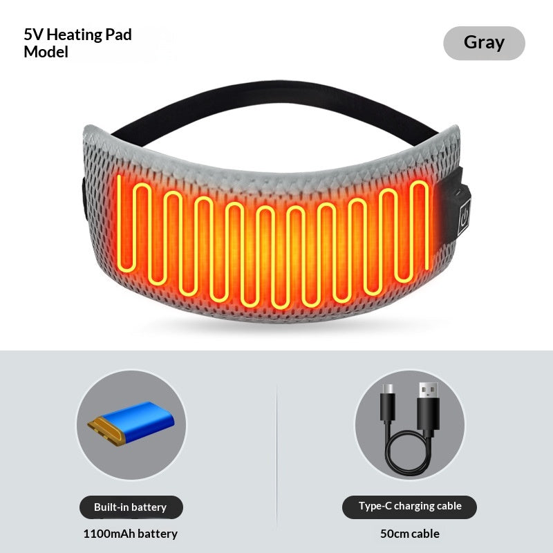 Infrared Heated Eye Mask with Battery, Black or Gray, Sleep & Relaxation