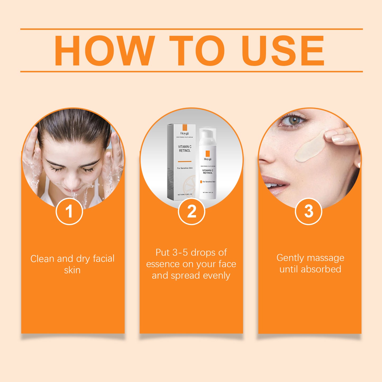 Retinol & Vitamin C Anti-Wrinkle Facial Serum - 50ml Moisturizing Essence