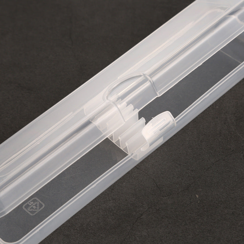 Transparent Portable Stationery & Makeup Storage Box - Dustproof PP Organizer