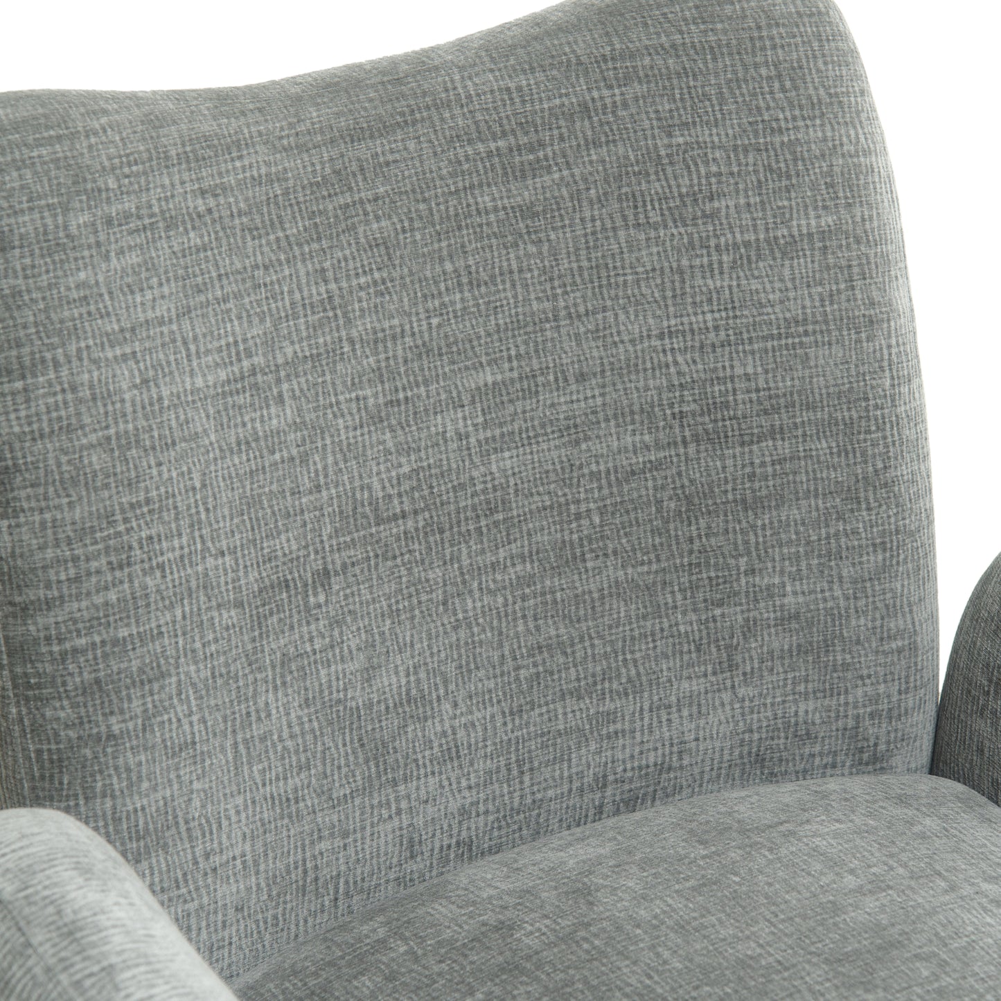360° Swivel Accent Chair - Dark Grey Chenille Fabric