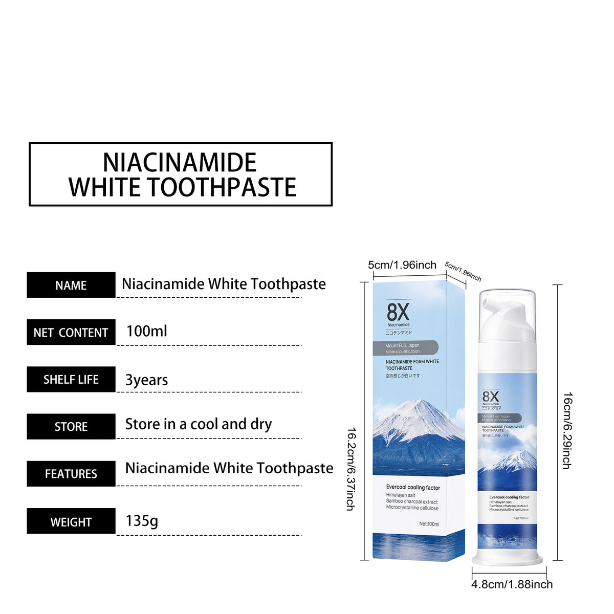 Niacinamide Whitening Toothpaste 100ml